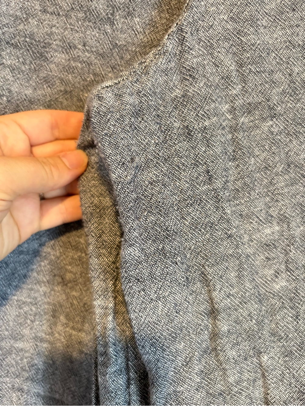 Time and Tru Blue Wide-Leg Elastic Waist Linen Blend Pants - Picture 5 of 5